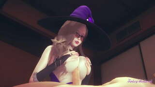 Genshin परिणाम हेन्टाई - पॉइण्ट ऑफ व्यू लिसा titjob मूखमैथून आणि penetrated